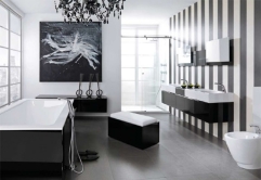 Keep it simple - black and white bathroom