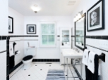 Keep it simple - black and white bathroom